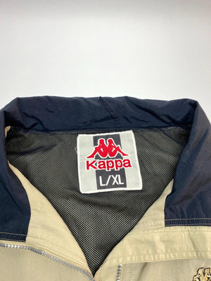 Vintage Kappa Beige Full-Zip Windbreaker Jacket