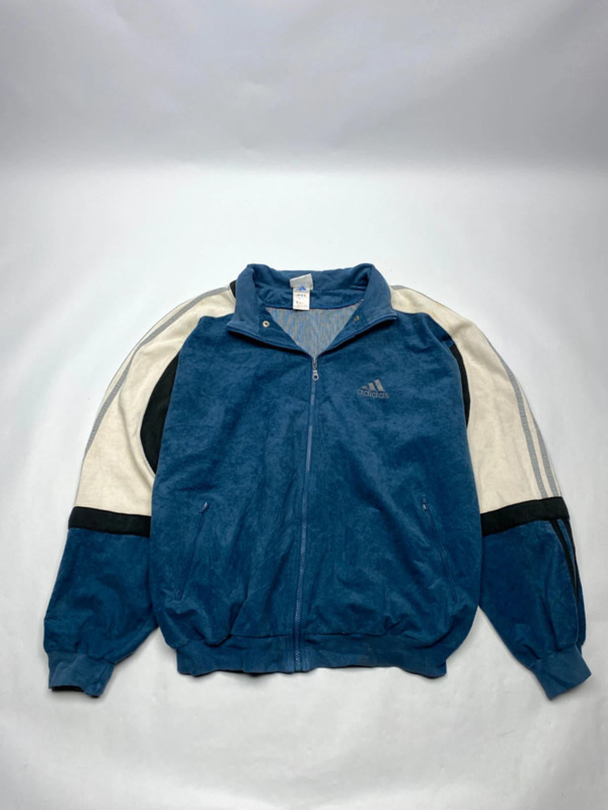Adidas Vintage Blue and White Track Jacket