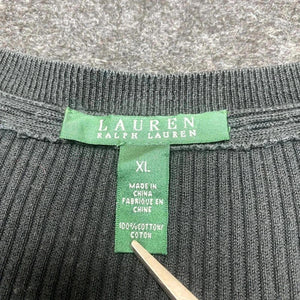 Black Ralph Lauren V-neck Jumper Men's XL