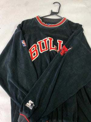 Vintage Starter NBA Chicago Bulls Sweatshirt Pullover – Black/Red