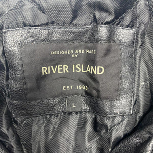 Black Leather Jacket Men's Large