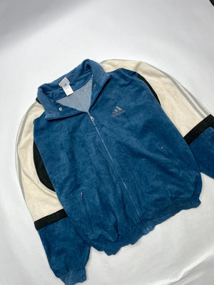 Adidas Vintage Blue and White Track Jacket
