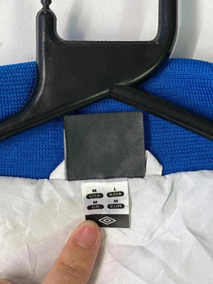 Umbro Men's White and Blue Lightweight Track Jacket