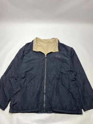 Kappa Navy Full-Zip Jacket with Beige Fleece Lining (Men’s L)