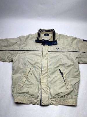 Fred Perry Men's Utility Jacket Cream with Navy Trim