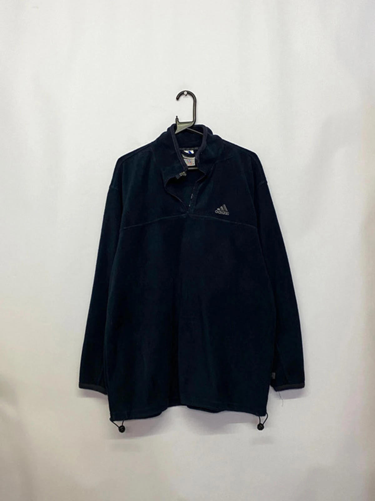 Adidas Vintage Navy 1/4 Zip Fleece Pullover – Size L (44/46)