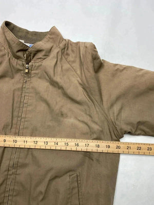 Vintage Lacoste Brown Bomber Jacket | Quilted Lining | Harrington Style