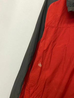 The North Face Red & Grey Lightweight Hooded Windbreaker Jacket