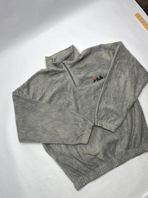FILA Men's Grey Half-Zip Sweatshirt