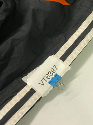 Adidas Black & Orange Fleece-Lined Track Jacket