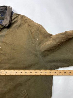 Dockers Vintage Brown Waxed Jacket with Leather Collar (Men’s XLT)