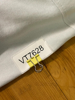 Quiksilver White Hoodie with Checkerboard Sleeve Detail