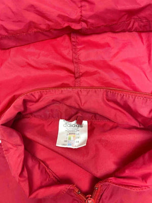 Adidas Vintage Red Hooded Windbreaker Jacket