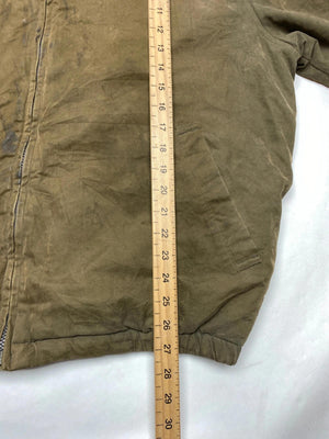 Dockers Vintage Brown Waxed Jacket with Leather Collar (Men’s XLT)