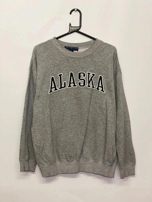 Alaska Graphic Sweatshirt – Grey, Size M