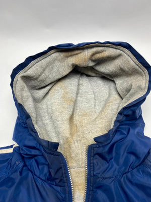 Adidas Vintage Blue Hooded Windbreaker Jacket (Men’s XXL)
