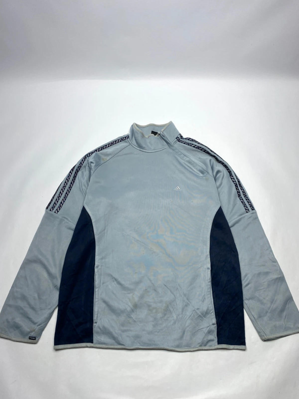 Adidas Vintage 1/4 Mock Neck Training Top – Light Blue