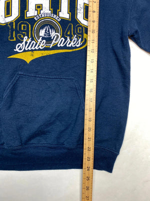 Vintage Ohio State Parks Navy Blue Hoodie (Size S)