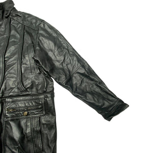 Black Leather Jacket Men's XL