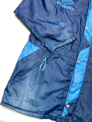 Vintage Umbro Navy Blue & Purple Hooded Windbreaker Jacket