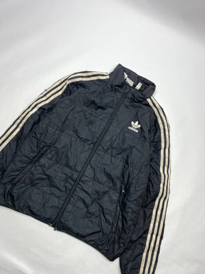 Adidas Originals Black 3-Stripes Windbreaker Jacket