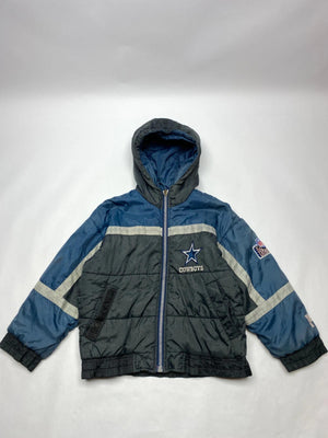 Dallas Cowboys NFL Hooded Puffer Jacket (Youth Size / Approx. 24” Chest)