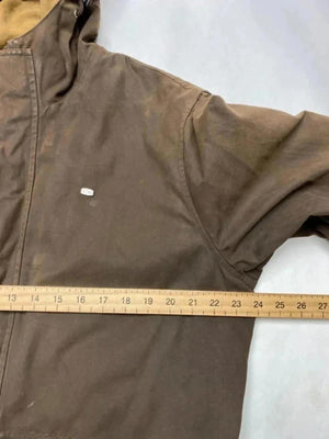 Lacoste Brown Padded Hooded Jacket Vintage Style – Size L