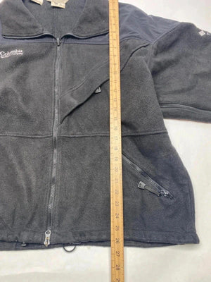 Columbia Black Full Zip Fleece Jacket Men’s XL XXL Outdoor Vintage