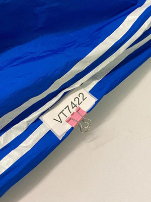 Adidas Black & Blue 3-Stripes Full-Zip Windbreaker Jacket