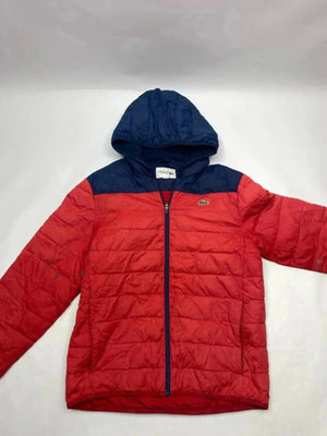 Lacoste Sport Red & Navy Hooded Puffer Jacket – Size S/M (FR 48)