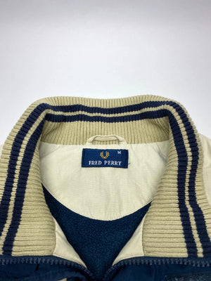 Fred Perry Men's Utility Jacket Cream with Navy Trim
