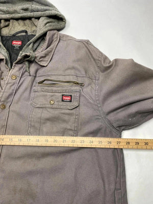 Wrangler Workwear Hooded Jacket – Brown/Grey – Men’s 2XL