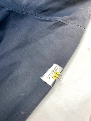 Vintage Lacoste Blue Waxed Jacket with Tartan Lining