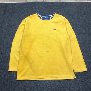 Yellow Tommy Hilfiger Fleece Sweatshirt Men's Large