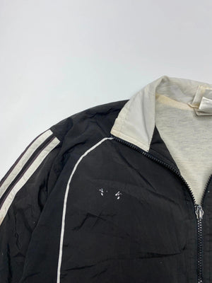 Adidas Vintage Black & White 3-Stripes Windbreaker Jacket (Men’s L)