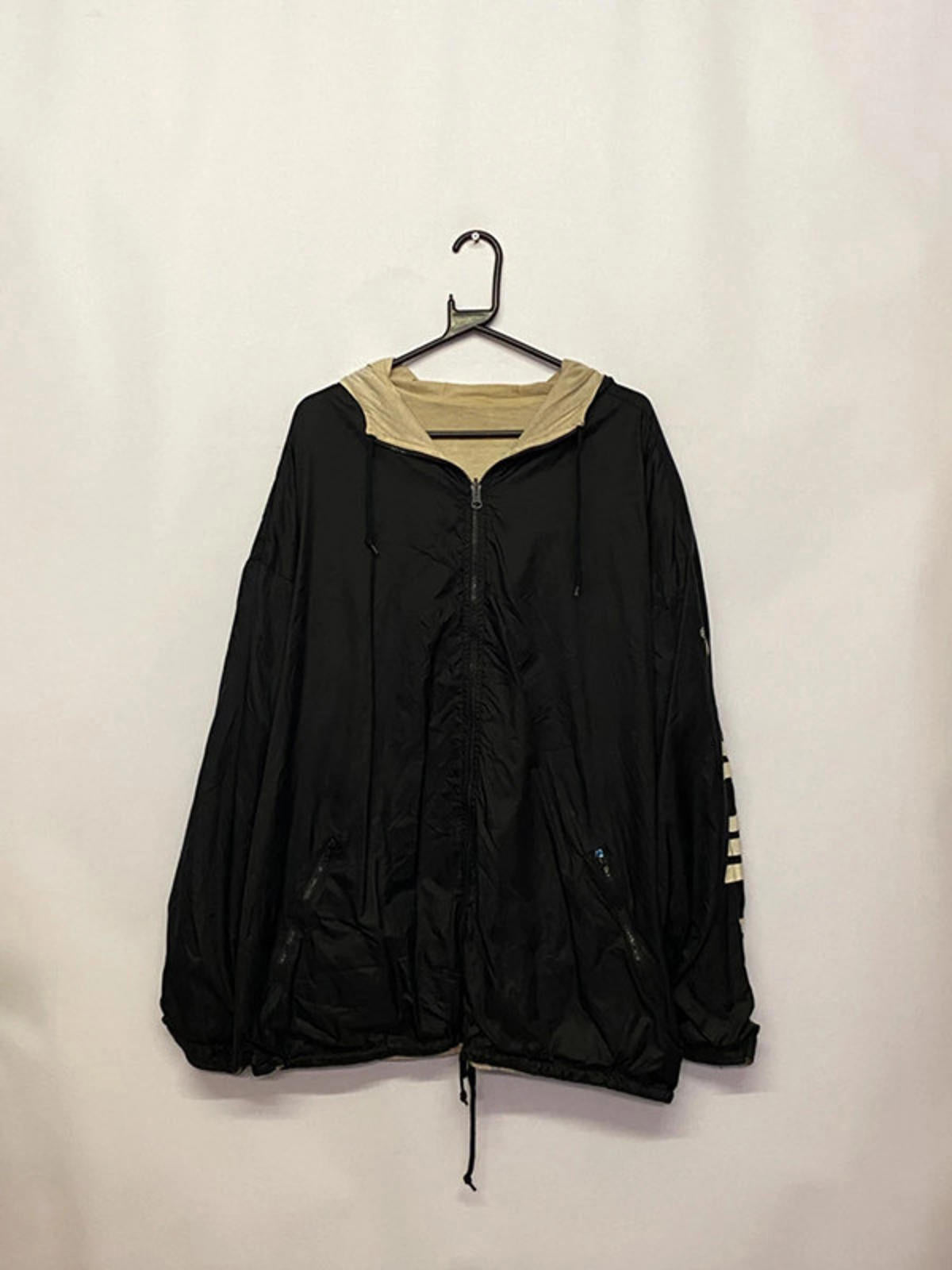 Adidas Originals Black Windbreaker Jacket – Size XL