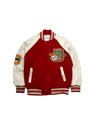 Red Bershka Varsity Jacket Men's XS