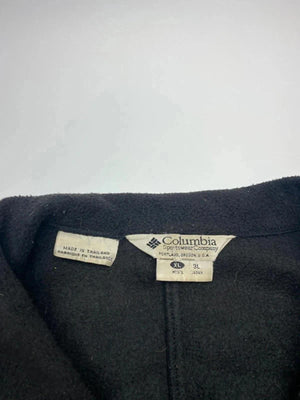 Columbia Black Full Zip Fleece Jacket Men’s XL XXL Outdoor Vintage