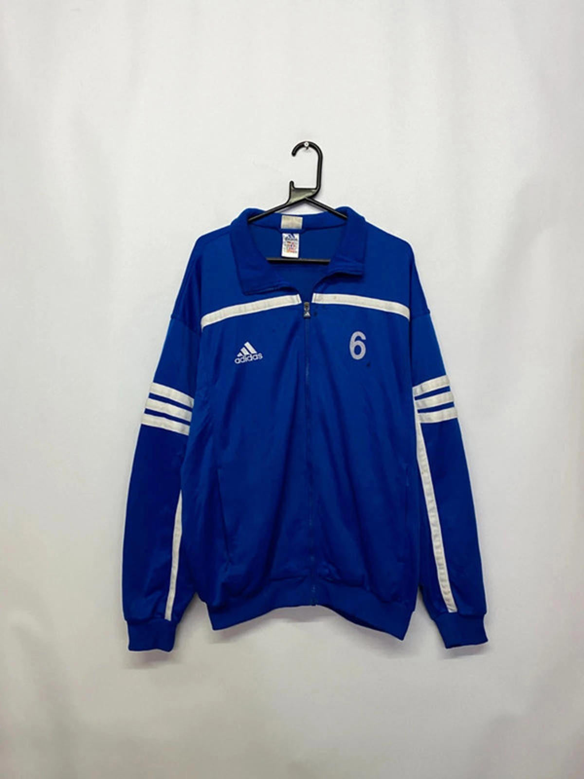 Vintage Adidas Blue Track Jacket XL – BSV Görlitz Sponsor Back Print