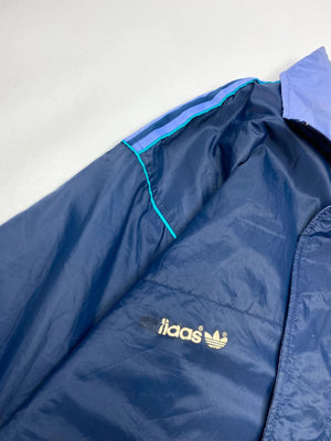 Vintage Adidas 80s/90s Navy & Light Blue Windbreaker Jacket (