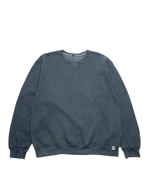 Grey Russell Athletic Blank Sweatshirt Men's Large