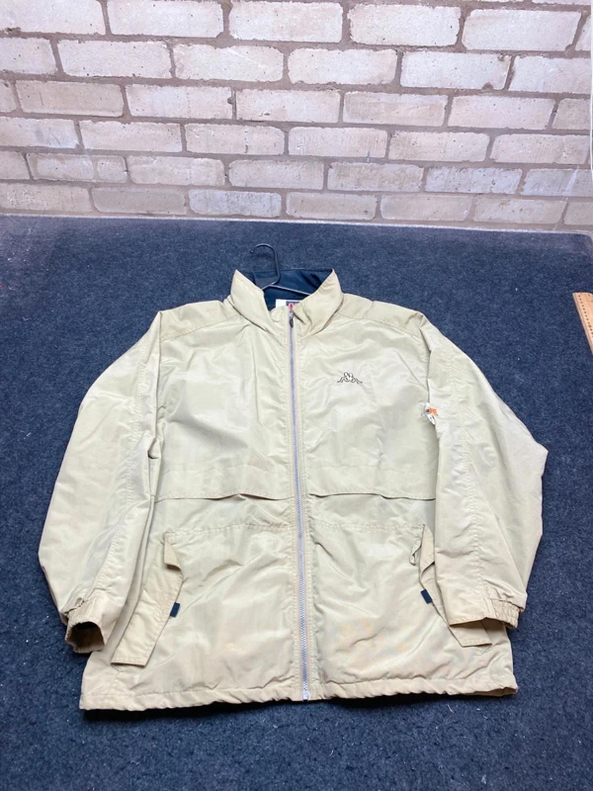 Kappa Beige Lightweight Jacket Coat Full Zip Men’s L/XL Minimal Casual