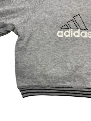 Vintage 90s Grey-Black Adidas Reverse Jacket Men's Large