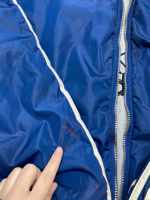 Adidas Vintage Blue Hooded Windbreaker Jacket (Men’s XXL)