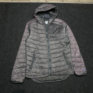 Dark Purple Champion Puffer Jacket Men's Small