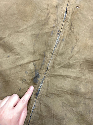 Dockers Vintage Brown Waxed Jacket with Leather Collar (Men’s XLT)