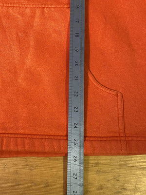 Chaps Orange Embroidered Logo Hoodie Size L