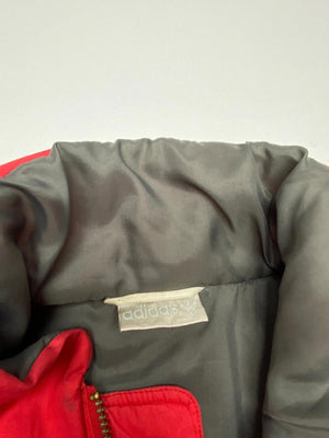 Vintage Adidas Red Padded Jacket Full Zip 90s Y2K Style Men’s L