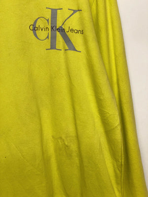 Calvin Klein Jeans Yellow Crewneck Sweatshirt Size M