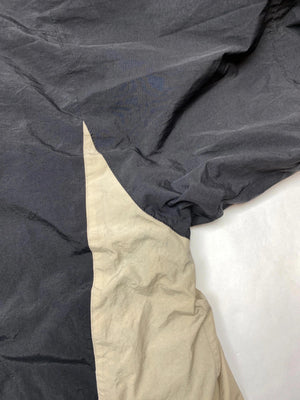 Kappa Black and Beige Hooded Windbreaker Jacket